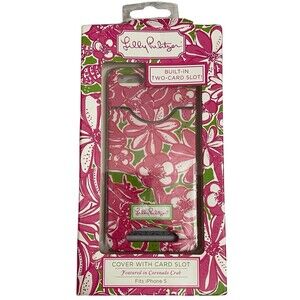 Lilly Pulitzer iPhone 5 Hard Phone Case Floral Pink White Green Coronada Crab